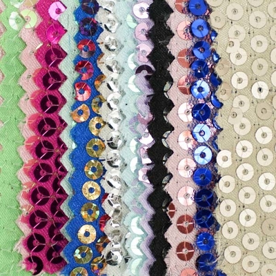 Polyester Based Reversible Sequin Fabric Anti Static Quick Dry