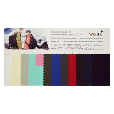 Waterproof 300D 140GSM RPET Polyester Fabric Recycled PU For Luggage